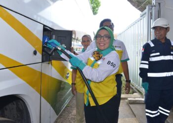 Uji jalan bahan bakar B50.(Foto: Dok. Kementerian ESDM)