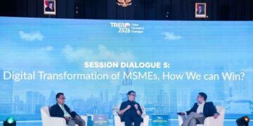 Wamenkomdigi Nezar Patria menjadi narasumber dalam Trend 2026 Tutur Economic Dialogue di Le Meridien, Sudirman, Jakarta Pusat, Selasa (07/04/2026). Foto: Pey HS/Komdigi