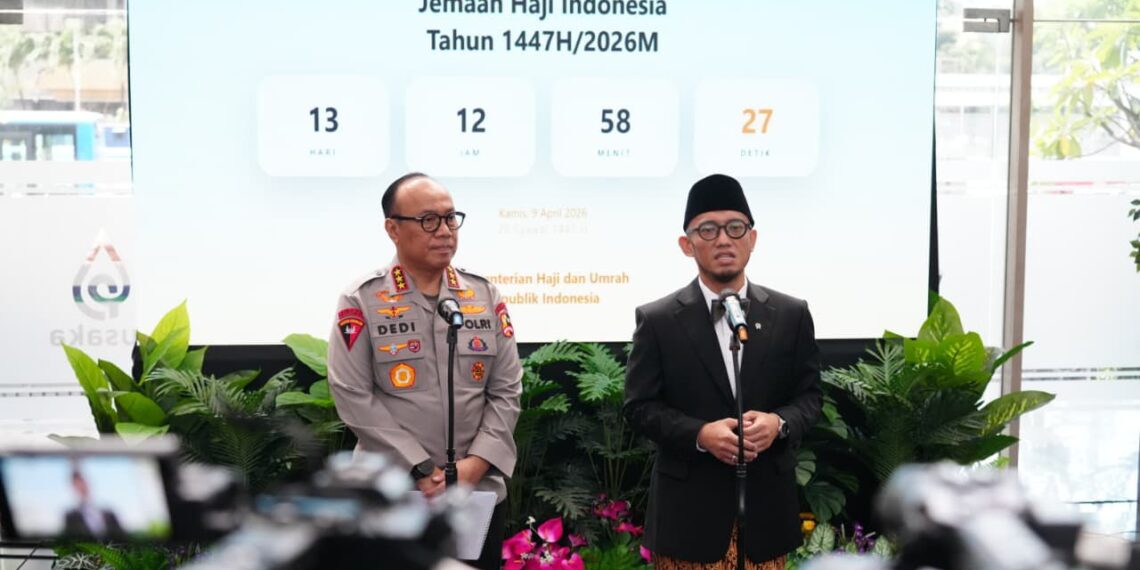Wakil Menteri Haji dan Umrah, Dahnil Anzar Simanjuntak dan Wakil Kepala Kepolisian Negara Republik Indonesia, Dedi Prasetyo.(Foto: Kemenhaj)