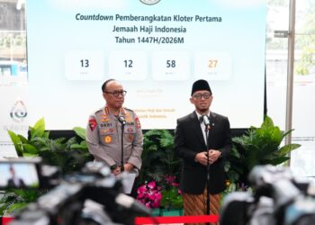 Wakil Menteri Haji dan Umrah, Dahnil Anzar Simanjuntak dan Wakil Kepala Kepolisian Negara Republik Indonesia, Dedi Prasetyo.(Foto: Kemenhaj)