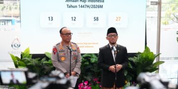 Wakil Menteri Haji dan Umrah, Dahnil Anzar Simanjuntak dan Wakil Kepala Kepolisian Negara Republik Indonesia, Dedi Prasetyo.(Foto: Kemenhaj)