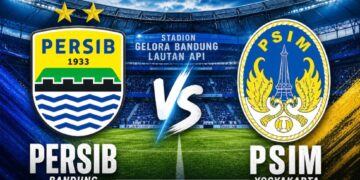 Laga Persib Bandung VS PSIM Yogyakarta di Stadion GBLA dijaga ketat polisi.(Foto:Istimewa).