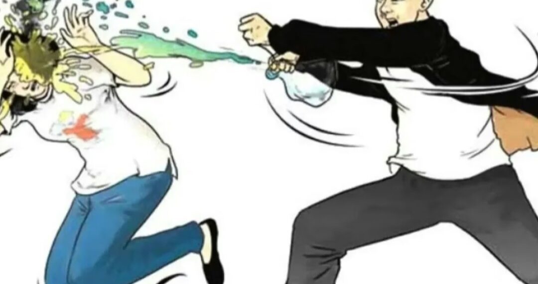 Ilustrasi aksi penyiraman air keras.(Foto:Istimewa).