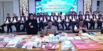 Keterangan pers Ditresnarkoba pengungkapan kasus peredaran narkoba di wilayah hukum Polda Jawa Barat.(Foto:Istimewa).