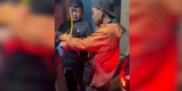 Muhammad Rabyan (21), pelaku begal mahasiswi Unpad saat ditangkap Tim Satreskrim Polres Sumedang.(Foto:Istimewa).