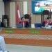 Priyo Bagus Setiawan, terdakwa kasus pembunuhan satu keluarga saat menjalani persidangan di Pengadilan Negeri Indramayu.(Foto:Istimewa).