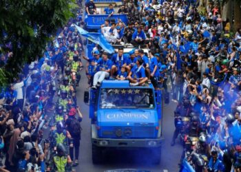 Konvoi perayaan kemenangan saat Persib Bandung menjuarai Liga Indonesia 2024/2025.(Foto:Istimewa).