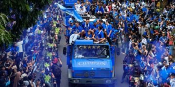 Konvoi perayaan kemenangan saat Persib Bandung menjuarai Liga Indonesia 2024/2025.(Foto:Istimewa).