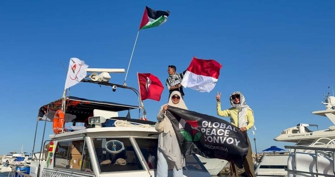 Aksi kemanusiaan Global Peace Convoy untuk Palestina.(Foto: Global Peace Convoy)