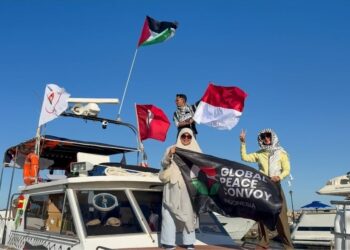 Aksi kemanusiaan Global Peace Convoy untuk Palestina.(Foto: Global Peace Convoy)