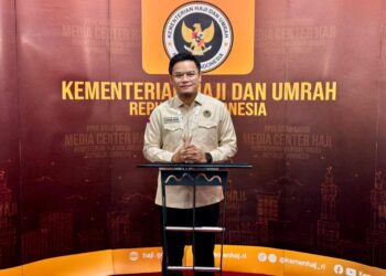 Juru Bicara Kementerian Haji dan Umrah RI, Ichsan Marsha menjelaskan jemaah meninggal.(Foto: Humas Kemenhaj)
