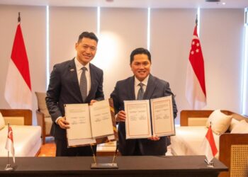 Menpora RI, Erick Thohir melakukan MoU bersama Acting Minister for Culture, Community and Youth, David Neo, dalam rangkaian Southeast Asia Ministerial Meeting on Youth and Sports 2026 di Sanur, Bali, Senin (4/5).(foto:dok/kemenpora.go.id)