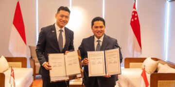 Menpora RI, Erick Thohir melakukan MoU bersama Acting Minister for Culture, Community and Youth, David Neo, dalam rangkaian Southeast Asia Ministerial Meeting on Youth and Sports 2026 di Sanur, Bali, Senin (4/5).(foto:dok/kemenpora.go.id)