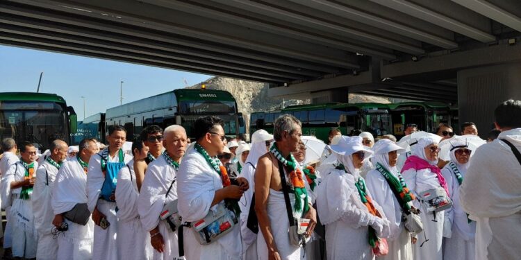 Jemaah jelang puncak ibadah haji.(Foto: Humas Kemenhaj)