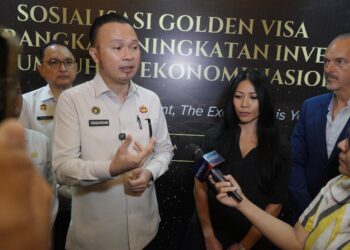 Direktur Jenderal Imigrasi, Hendarsam Marantoko menjelaskan tentang progres program Golden Visa.(Foto: Humas Imigrasi)
