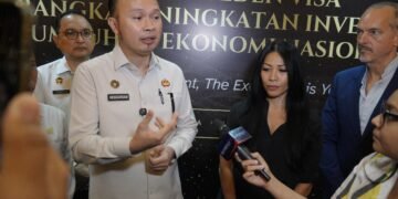 Direktur Jenderal Imigrasi, Hendarsam Marantoko menjelaskan tentang progres program Golden Visa.(Foto: Humas Imigrasi)