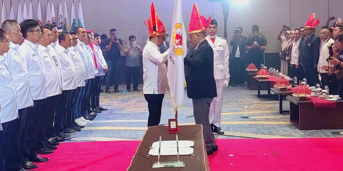 KONI Sulsel 2025-2029 resmi dilantik dengan sejumlah harapan prestasi olahraga Negeri Anging Mamiri semakin maju semakin bagus.(Foto: KONI Pusat)