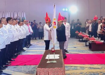 KONI Sulsel 2025-2029 resmi dilantik dengan sejumlah harapan prestasi olahraga Negeri Anging Mamiri semakin maju semakin bagus.(Foto: KONI Pusat)