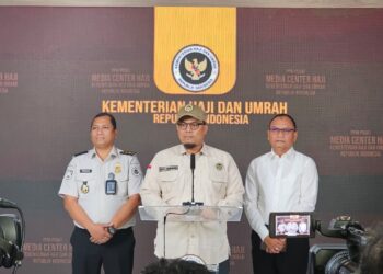 Sekretaris Ditjen Bina Penyelenggaraan Haji dan Umrah Kemenhaj, Rizka Anungnata membeberkan terkait haji nonprosedural.(Foto: Humas Kemenhaj)