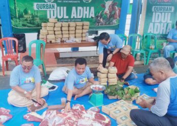 Kurban ramah lingkungan ala PWI Indramayu.(Foto: Istimewa)