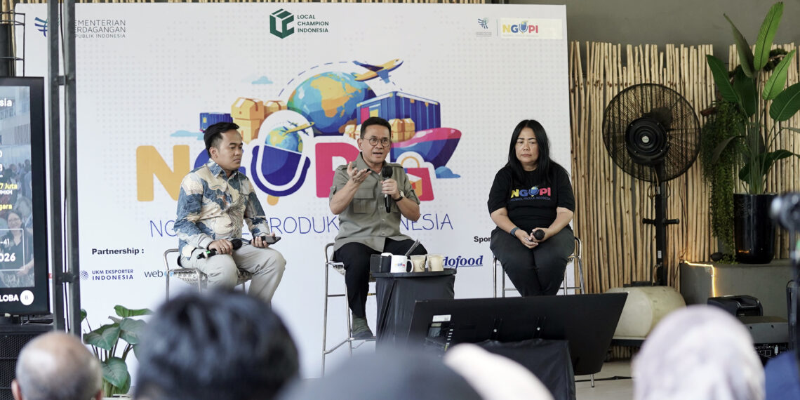 Menteri Perdagangan, Budi Santoso menghadiri acara NGOPI Bareng UMKM yang berlangsung di Jakarta, Rabu (13 Mei). Acara ini merupakan hasil kolaborasi Kementerian Perdagangan bersama gerakan pemberdayaan UMKM Local Champion Indonesia (LCI) dan Lembaga Pembiayaan Ekspor Indonesia (LPEI).(Foto: Humas Kemendag)