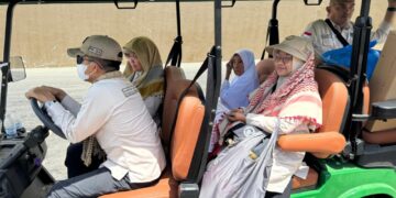 Unit mobile golfcar disediakan Kemenhaj untuk melayani jemaah selama haji.(Foto: Kemenhaj)