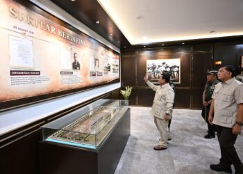 Presiden Prabowo Subianto meresmikan renovasi Museum dan Perpustakaan Sekolah Staf dan Komando Angkatan Darat (Seskoad) di Kota Bandung.(FOTO: Setneg)