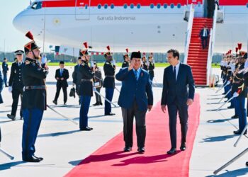 Presiden Prabowo Subianto tiba di Paris Prancis.(Foto: Setkab)