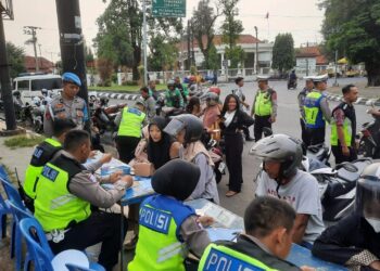 Razia kendaraan bermotor.(Foto: Korlantas Polri)