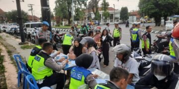 Razia kendaraan bermotor.(Foto: Korlantas Polri)