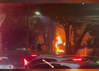 Tangkapan layar video yang beredar terkait aksi massa di Cikapayang Dago.(Foto: Humas Polda Jabar)