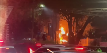 Tangkapan layar video yang beredar terkait aksi massa di Cikapayang Dago.(Foto: Humas Polda Jabar)