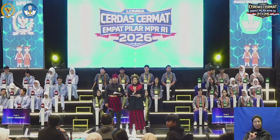 Lomba Cerdas Cermat (LCC) Empat Pilar MPR RI di Provinsi Kalimantan Barat.(Image: YouTube)