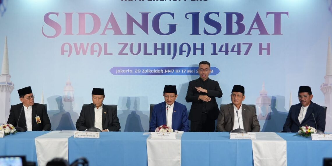 Konferensi pers Sidang Isbat Iduladha 2026.(Foto: Humas Kemenag)