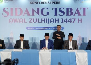 Konferensi pers Sidang Isbat Iduladha 2026.(Foto: Humas Kemenag)