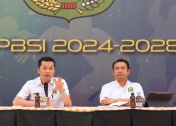 Pengurus PBSI menyampaikan permohonan maaf atas hasil minor tim bulutangkis di Thomas Cup 2026. Evaluasi akan dilakukan secara menyeluruh demi atlet bisa bangkit dari kegagalan pada ajang tersebut. (foto:Herry/kemenpora.go.id)