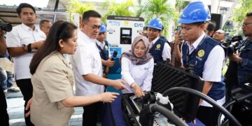 Menteri Perdagangan Budi Santoso meluncurkan Layanan Persetujuan Tipe, Tera, dan Tera Ulang Alat Ukur Pengisi Daya Kendaraan Listrik di Kantor Kementerian Perdagangan, Jakarta, Senin 25 Mei 2026.(Foto: Humas Kemendag)