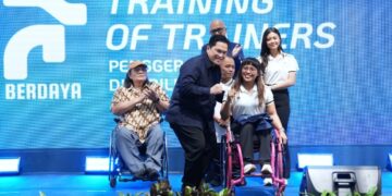 Menpora RI Erick Thohir membuka program Training of Trainers (TOT) Penggerak Olahraga Disabilitas “Berdaya” di Indonesia Paralympic Training Center, Kabupaten Karanganyar, Jawa Tengah (Jateng), Senin (11/5) siang. (foto:Herry/kemenpora.go.id)