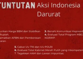 Tujuh tuntutan mahasiswa dalam aksi unjukrasa di depan Gedung DPRD Jawa Barat.(Foto:Istimewa).