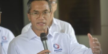 Ketua Umum PB Akuatik Indonesia, Anindya Novyan Bakrie, menyatakan dukungannya terhadap kebijakan anggaran Pelatnas dengan skema multiyears.(foto: Herry/kemenpora.go.id)
