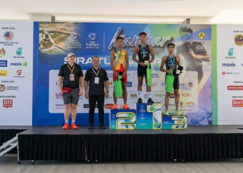 Atlet Triathlon Indonesia sabet medali emas dan perak di Asia Triathlon Junior Cup 2026 Tirto Prima Putra 13/06/2026.(Foto: KONI Pusat)
