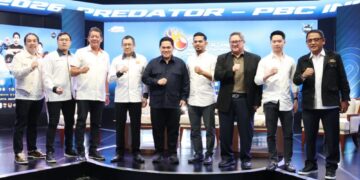 PB. POBSI menggandeng Predator dan Pro Billiard Center (PBC) gelar konferensi pers kejuaraan Indonesia International Open (IIO) Tahun 2026, pada Kamis 4 Juni 2026, di MNC Conference Hall, Kebon Sirih, Jakarta.(Foto: Humas KONI Pusat)