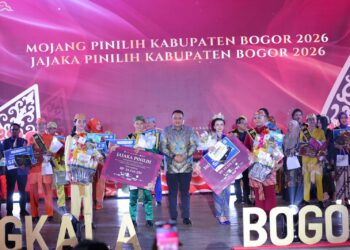 Bupati Bogor Rudy Susmanto di acara Grand Final Pasanggiri Mojang Jajaka Kabupaten Bogor Tahun 2026, di Auditorium Sekretariat Daerah, Jumat (26/6).(Foto: Humas Pemkab Bogor)