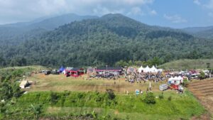 Peringatan HJB atau Hari Jadi Bogor ke-544 pertama kali digelar di Lapangan Citalahab, Desa Malasari, Kecamatan Nanggung, Rabu (3/6/2026). Upacara dipimpin langsung oleh Bupati Bogor Rudy Susmanto.(Foto: Humas Pemkab Bogor)