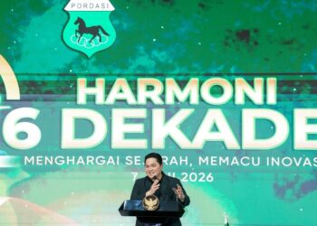 Menpora RI Erick Thohir hadir meresmikan Kantor Pusat Pengurus Pusat (PP) Persatuan Olahraga Berkuda Seluruh Indonesia (Pordasi) di kawasan Jakarta International Equestrian Park, Jakarta Timur, Minggu (7/6) sore.(foto:Andre/kemenpora.go.id)