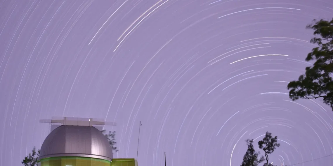Foto jejak bintan di Observatorium Nasional Timau.(Foto: Humas BRIN)