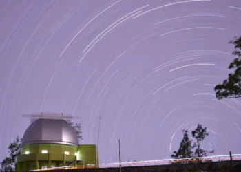 Foto jejak bintan di Observatorium Nasional Timau.(Foto: Humas BRIN)