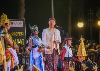 Wali Kota Bogor, Dedie A. Rachim di puncak peringatan Hari Jadi Bogor (HJB) ke-544.(Foto: Humas Pemkot Bogor)