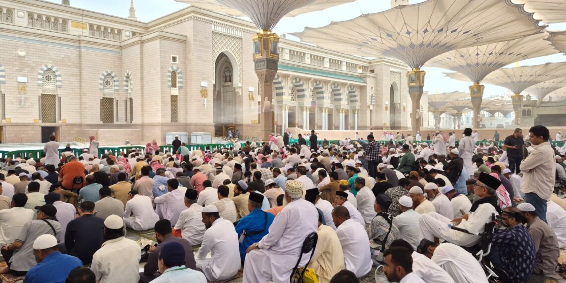 Jamaah haji di Masjid Nabawi Madinah.(Foto: Dok. Humas Kemenhaj)