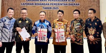 Pemerintah Kabupaten Kuningan raih opini Wajar Tanpa Pengecualian (WTP) atas LKPD Tahun Anggaran 2025 dari BPK RI, meningkat dari opini Wajar Dengan Pengecualian (WDP) yang diterima pada tahun sebelumnya.(Foto: Diskominfo Kab. Kuningan)